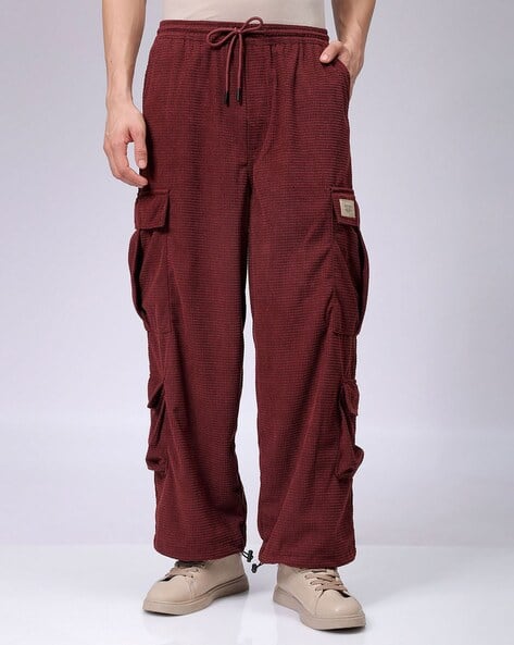 Buy Burgundy Trousers Pants for Men by The Indian Garage Co