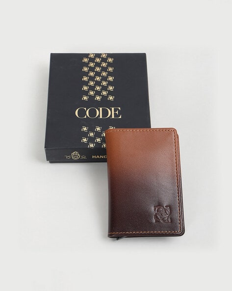CODE BY LIFESTYLE Men Leather Wallet Tan - Image 6