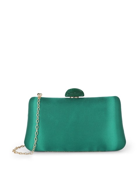 GLOBUS Women Box Clutch with Detachable Chain Strap