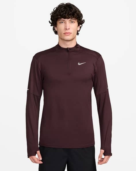 Men Dri-Fiy Element Logo Print Regular Fit Henley T-Shirt