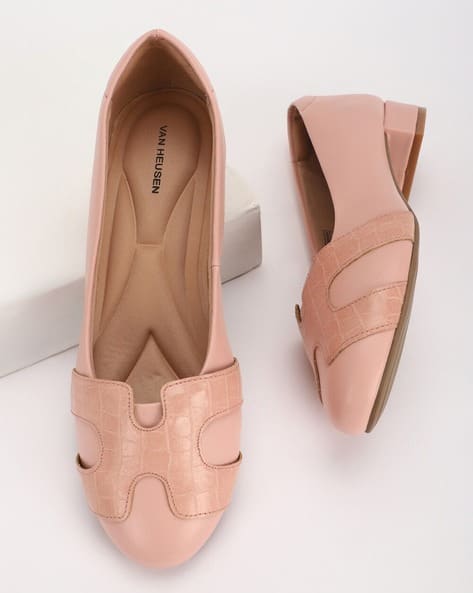 VAN HEUSEN Women Round-Toe Slip-On Heeled Shoes