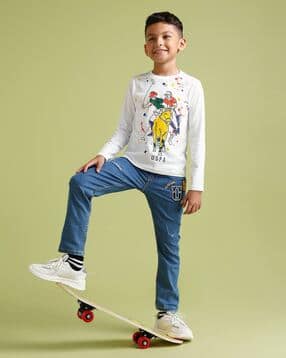 u.s. polo assn. Boys Logo Print Regular Fit Crew-Neck T-Shirt-picture-45