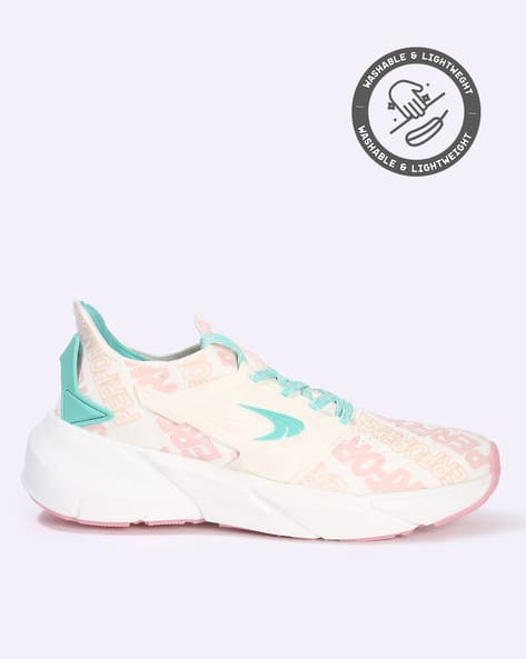 Women Brand Print Lace-Up Running Shoes