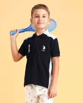 u.s. polo assn. Boys Colourblock Regular Fit Polo T-Shirt-picture-43