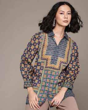 ritu kumar Phulkari Relaxed Fit Shirt-picture-12
