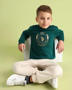 u.s. polo assn. Boys Printed Regular Fit Crew-Neck Sweatshirt-picture-29