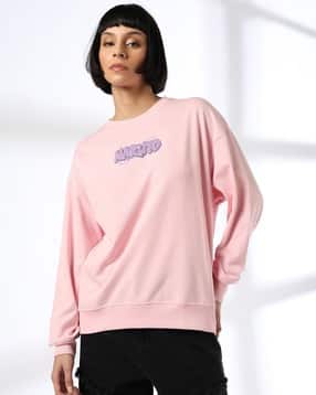 dnmx Women Naruto Ino Print Boxy Fit Cotton Crew-Neck Sweatshirt-picture-12