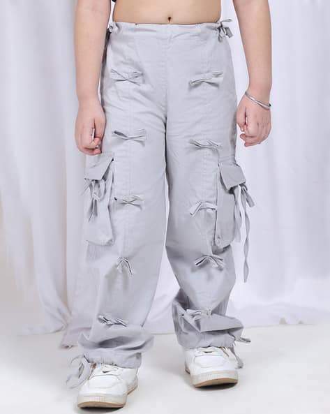 Buy Grey Trousers Pants for Girls by NEUDIS Online