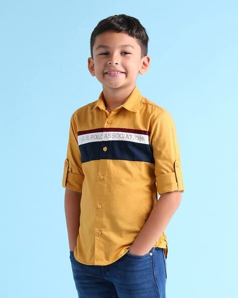 U.S. Polo Assn. Boys Striped Regular Fit Shirt