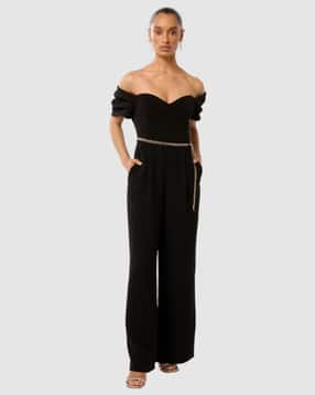 forever new Women Jumpsuit with Insert Pockets & Chain Belt-picture-14