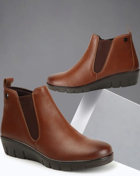 Women Round-Toe Mid-Calf Boots