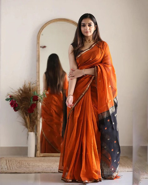 Women Kanjivaram Designer Cotton Silk Saree