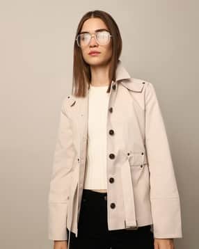 only Women Regular Fit Trench Jacket with Belt-picture-27