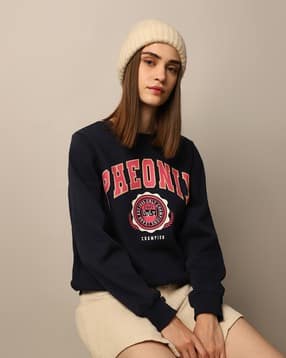 only Women Typographic Print Regular Fit Sweatshirt-picture-43