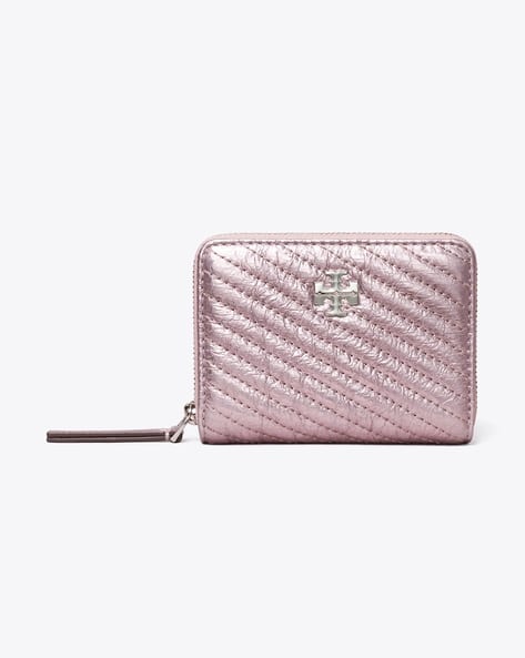 Buy Tory Burch Small Kira Metallic Moto Quilt Zip-Around Wallet