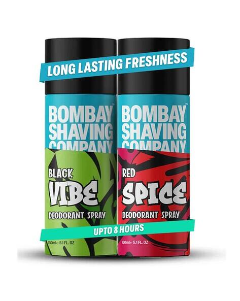 Bombay Shaving Company Red Spice & Black Vibe Body Spray for Men Combo
