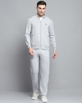 Buy Trendyol Regular Fit Hooded Tracksuit Set In Grey | 6thStreet Oman
