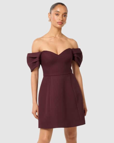 Forever New Women Off-Shoulder A-Line Dress
