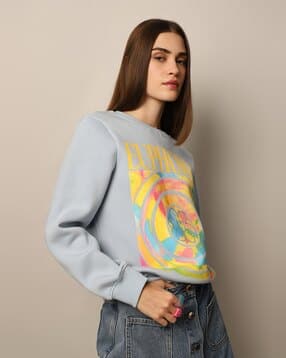 only Women Graphic Print Regular Fit Sweatshirt-picture-21