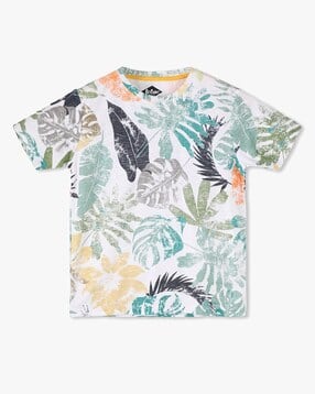 lee cooper Boys Tropical Print Regular Fit Crew-Neck T-Shirt-picture-31