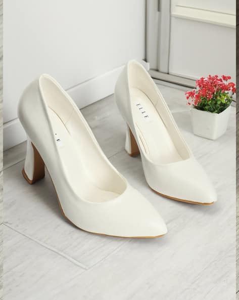 Buy White Heeled Shoes for Women by ELLE Online