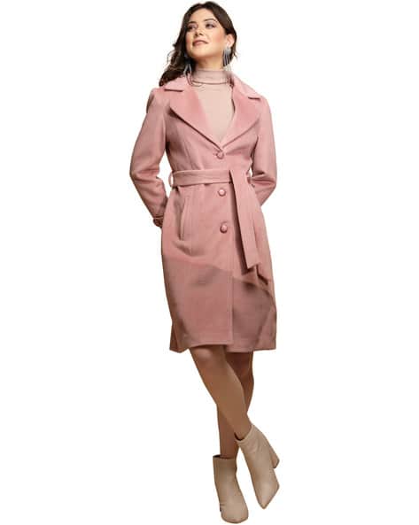 Women Regular Fit Trench Coat with Belt