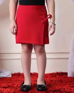 neudis Girls Pencil Skirt with Adjustable Tie-Up-picture-17