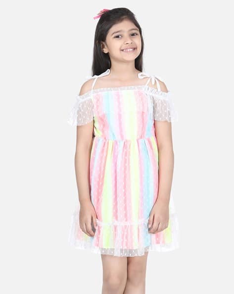 Buy Multicoloured Dresses Frocks for Girls by STYLESTONE Online