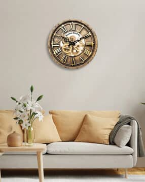 random Non-Ticking Wooden Analog Wall Clock-picture-27