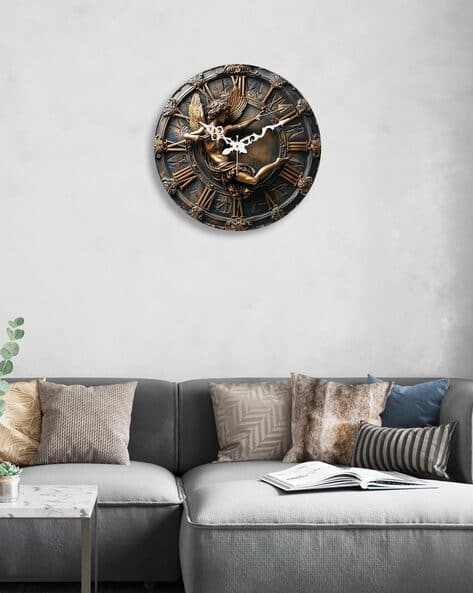 RANDOM Non-Ticking Wooden Analog Wall Clock