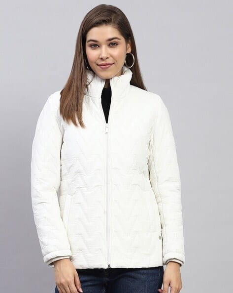 Women Solid Puffer Jacket