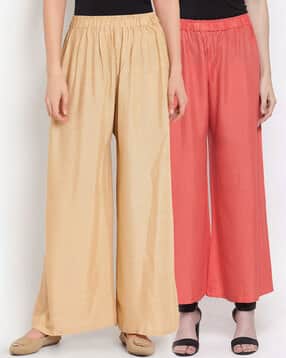 tag 7 plus Women Pack of 2 Solid Palazzos-picture-12
