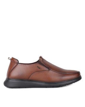 Men Logo Print Slip-On Formal Shoes-image-48