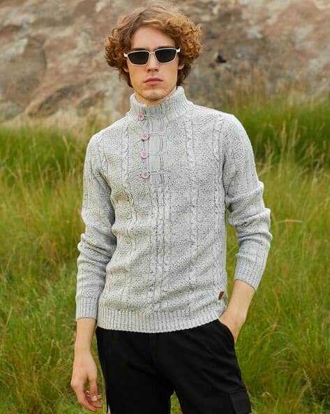 Buy Grey Sweaters Cardigans for Men by Campus Sutra Online