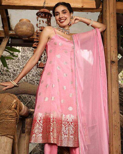 Qissa Women Printed Anarkali Kurta Set