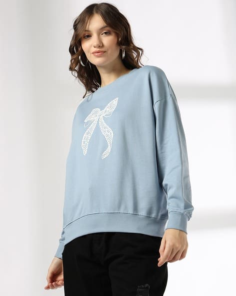 Buy Blue Sweatshirt & Hoodies for Women by DNMX Online