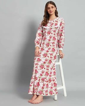 sephani Floral Print Full-Sleeves with Lace Frills-picture-22
