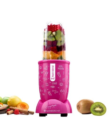 Wonderchef Nutri Blend GO, 1 Unbreakable Jars, 400 W, Pink Juicer Mixer Grinders