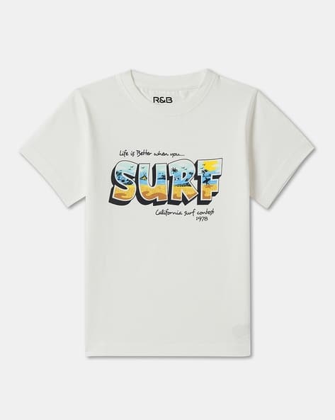 Boys Typography Print T-shirt