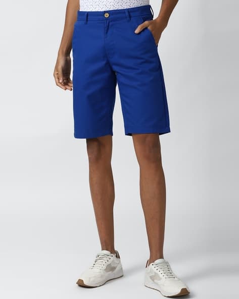 PETER ENGLAND Men Mid-Rise Regular Fit Shorts with Insert Pockets