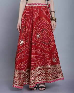 Women Printed Flared Skirt