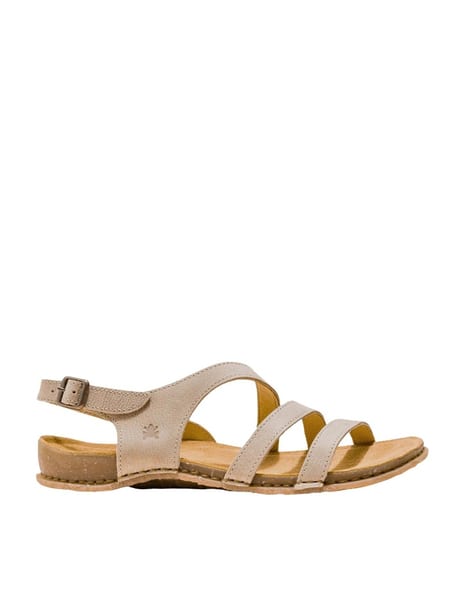 El Naturalista Women's Open-Toe Sandals – Leather Upper & Footbed, Recycled Rubber Outsole – Adjustable Back Strap