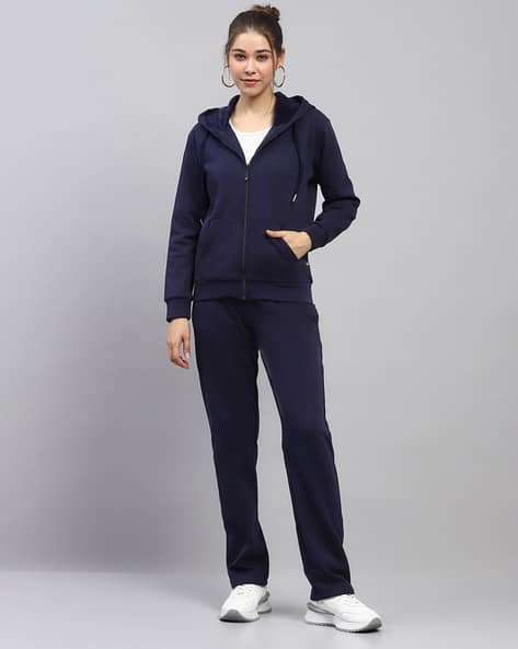 Women Zip-Front Hoodie with Insert Pocket