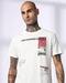 Men Brand Print Relaxed Fit Crew-Neck T-Shirt