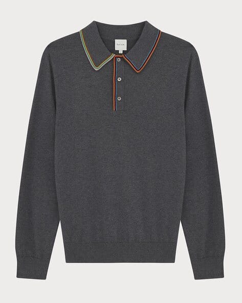 Breathable Long Sleeve Regular Fit Polo T-Shirt