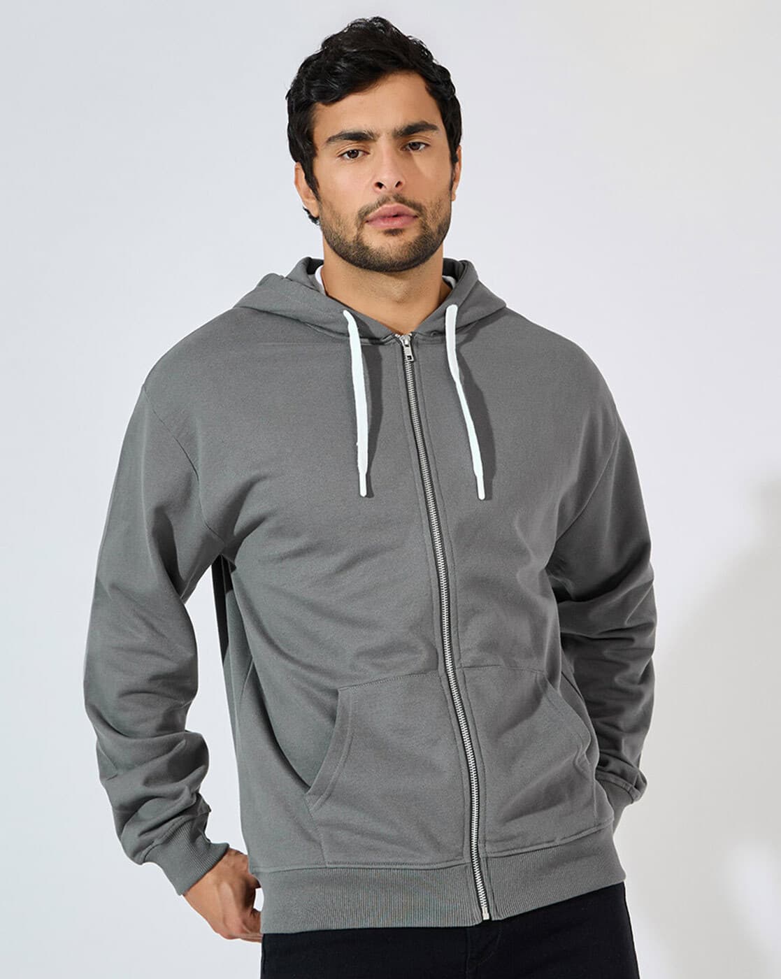 Buy Styli Men Relaxed Zipper Eco-Earth  Online | Ajio.com