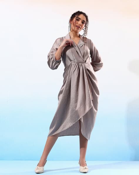 Buy Silver Dresses for Women by Justin Whyte Online | Ajio.com