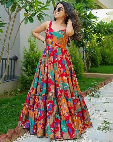 Buy Multicoloured Dresses Gowns for Women by ALGAARI Online