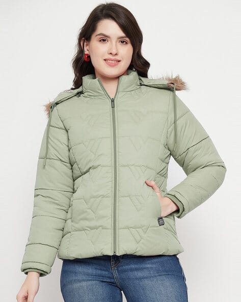 Women Solid Winter Jacket
