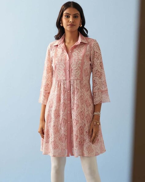 Buy Pink Kurtis Tunics for Women by LAKSHITA Online